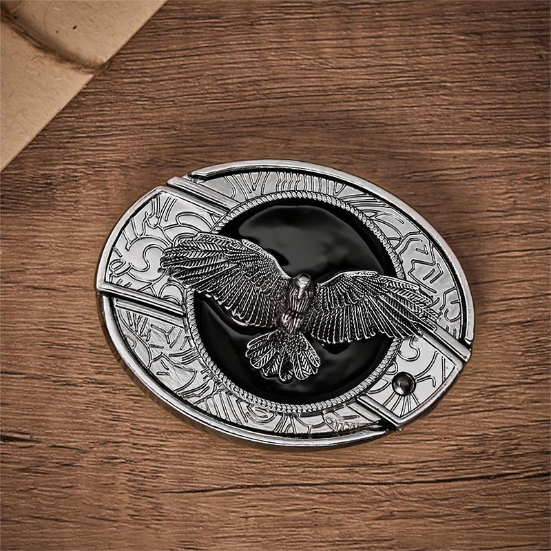 Ceinture en cuir avec boucle de couteau pliant dissimulé Black Freedom Eagle à faire soi-même - image 10
