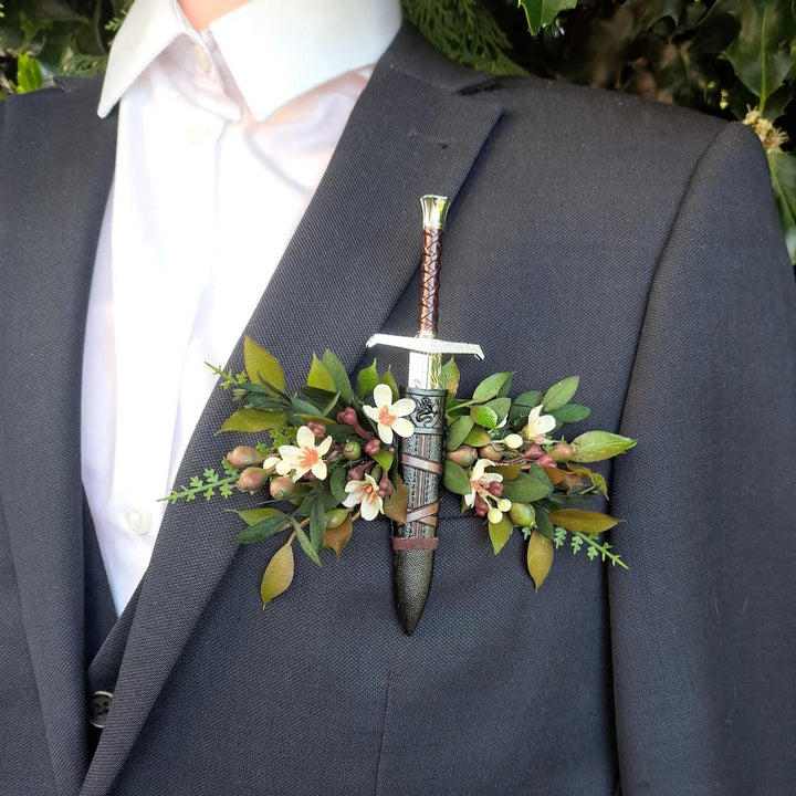 Boutonnière d'épée médiévale fantastique, broche de poche - image 5