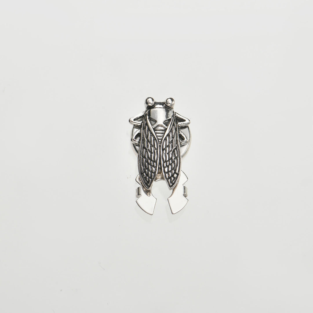 1 paire de couvre-boutons de chemise à pression, motif cigale d'entomologiste - Argent - Style n° 2 - image 5