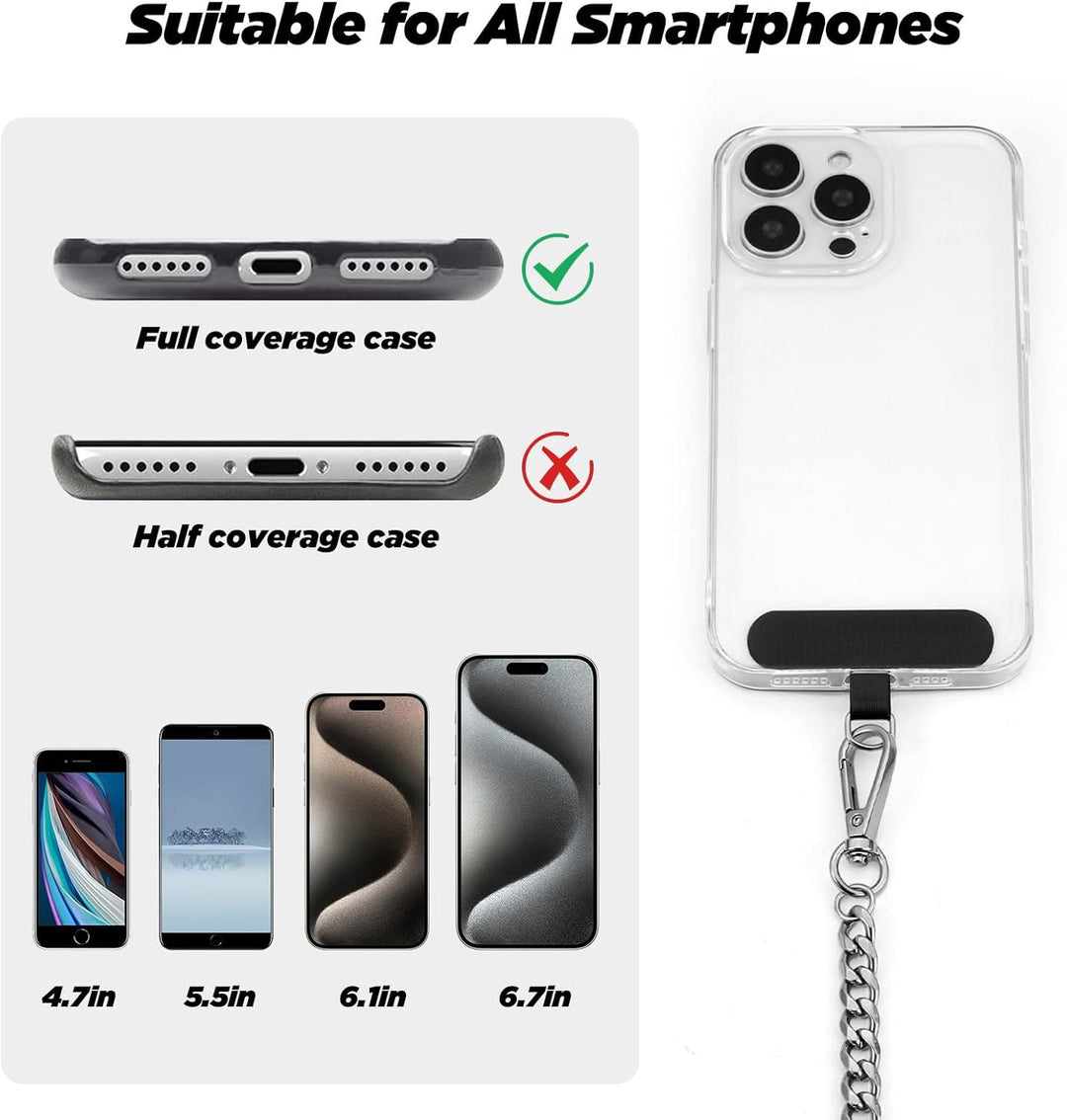 Chaîne de téléphone antivol ultra-résistante avec 2 patchs pour téléphone - image 6