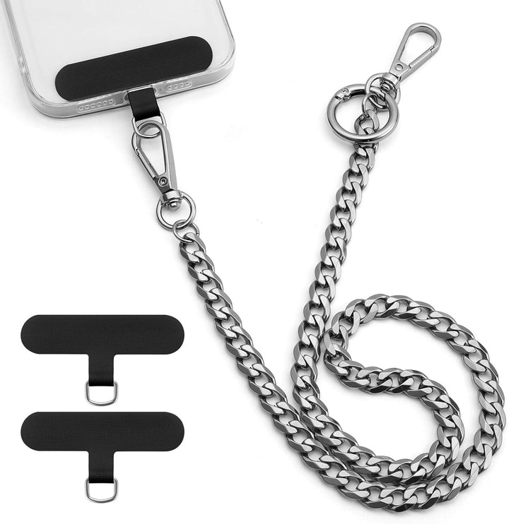 Chaîne de téléphone antivol ultra-résistante avec 2 patchs pour téléphone - Chaîne de téléphone avec 2 patchs - image 1