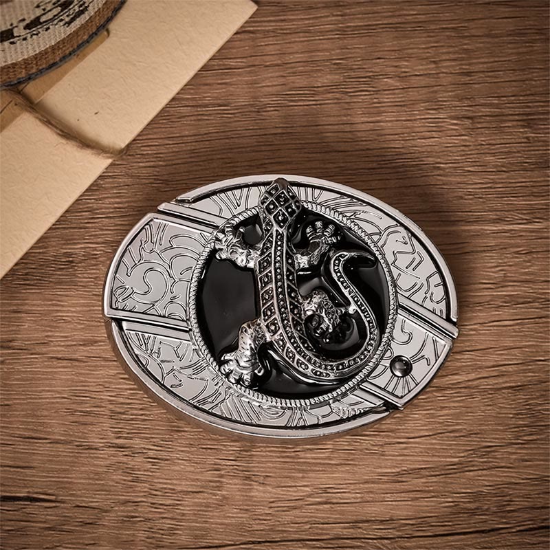 Ceinture en cuir avec boucle de couteau pliant caché Desert Lizard à faire soi-même - image 10