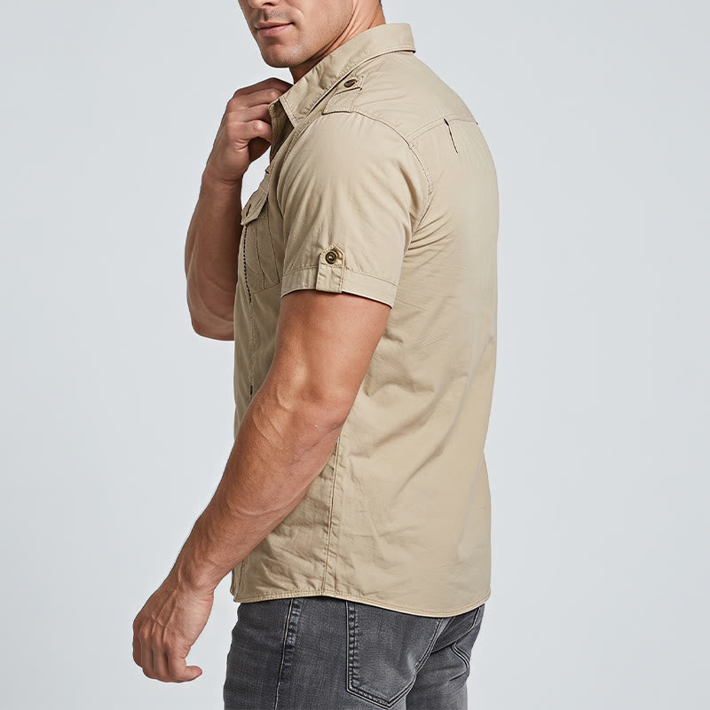 Chemise de travail moderne de style militaire pour homme, idéale pour les activités de plein air. - image 3