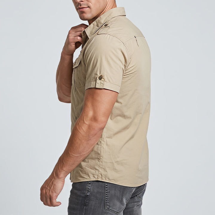Chemise de travail moderne de style militaire pour homme, idéale pour les activités de plein air. - image 3