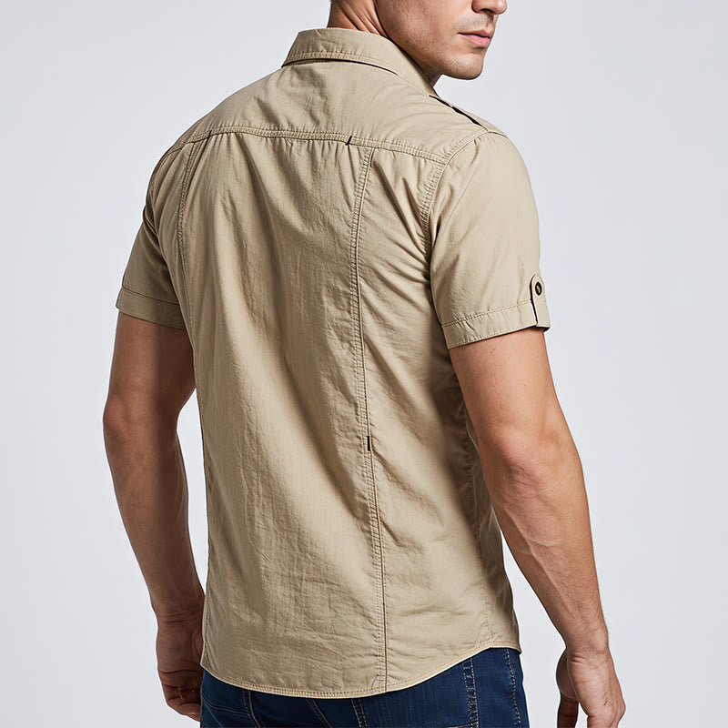 Chemise de travail moderne de style militaire pour homme, idéale pour les activités de plein air. - image 2