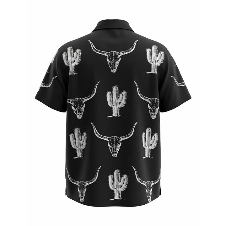 T-shirt graphique audacieux style western avec cactus et longhorn - image 10