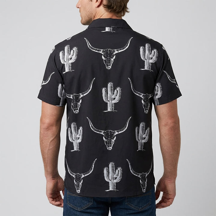 T-shirt graphique audacieux style western avec cactus et longhorn - image 2