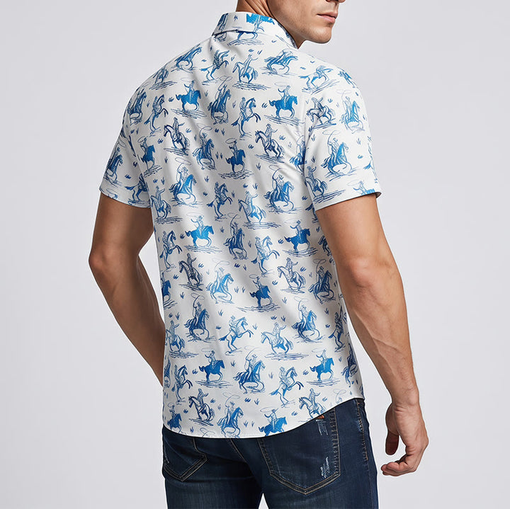 Chemise classique de cowboy bleue et blanche « Ride Into Style » - image 2