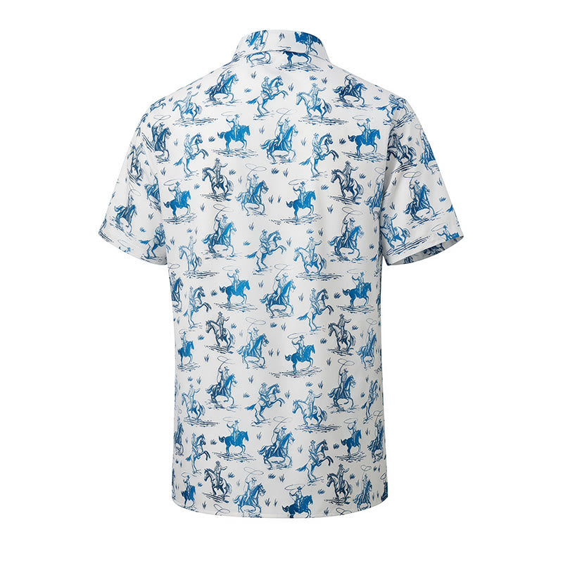Chemise classique de cowboy bleue et blanche « Ride Into Style » - image 9