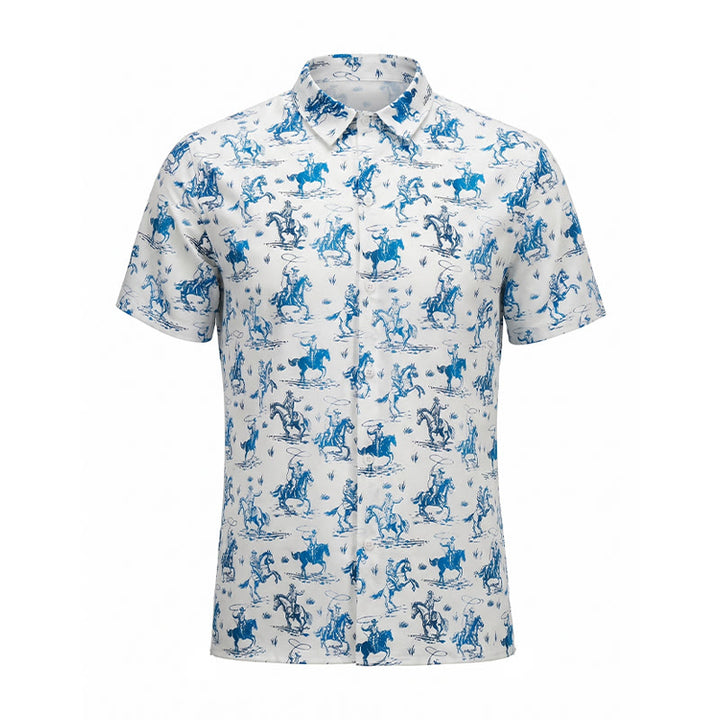 Chemise classique de cowboy bleue et blanche « Ride Into Style » - image 8