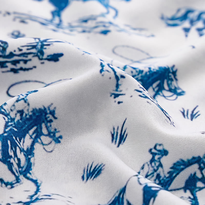 Chemise classique de cowboy bleue et blanche « Ride Into Style » - image 5