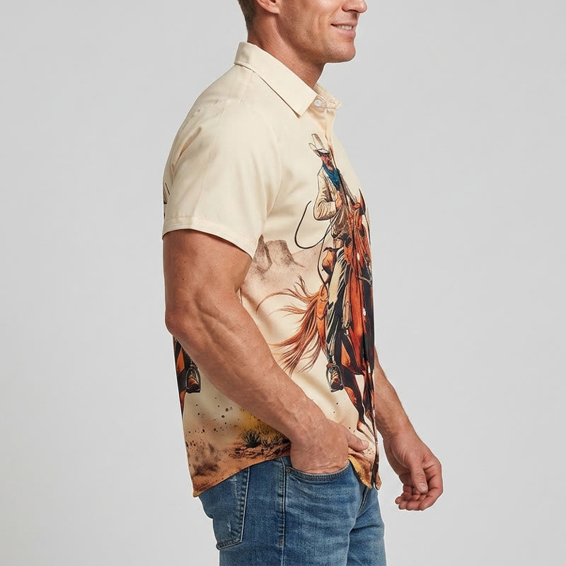 Chemise imprimée Lone Rider Western Galoping Cowboy - image 3