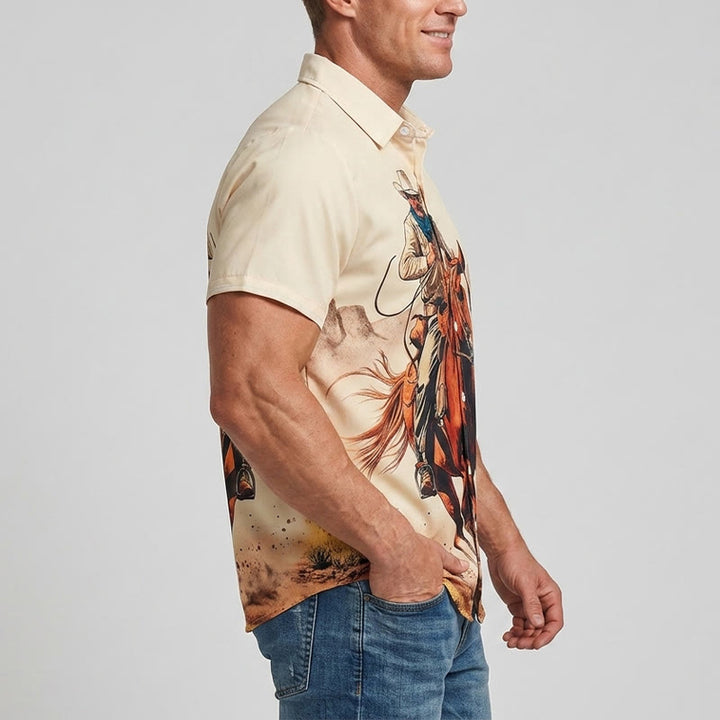 Chemise imprimée Lone Rider Western Galoping Cowboy - image 3