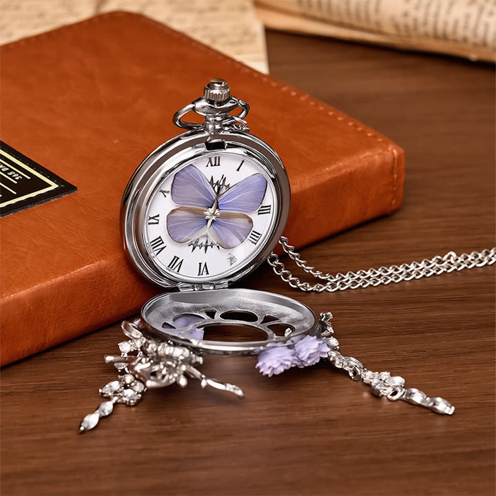 Montre de poche artisanale Lavande Butterfly Secret Garden - image 5