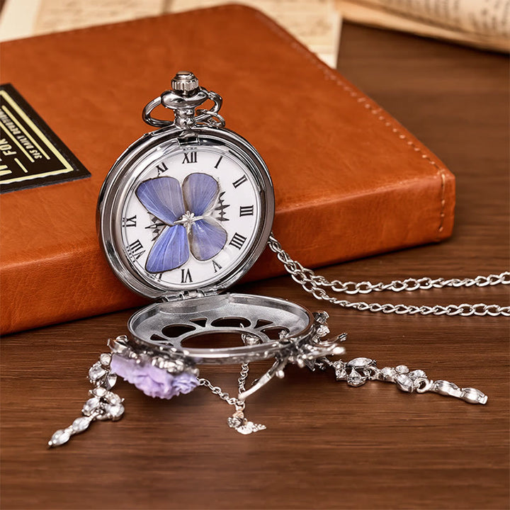 Montre de poche artisanale Lavande Butterfly Secret Garden - image 10
