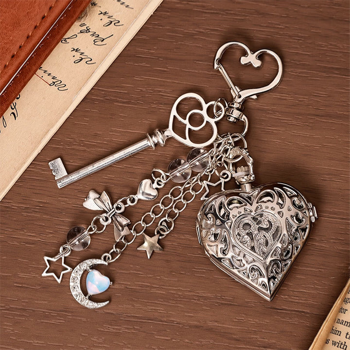 Montre de poche Coquette creuse décorative avec breloques - Style n° 1 - image 0