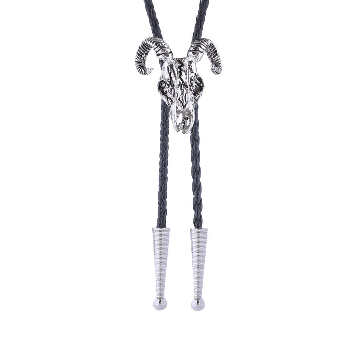Cravate bolo gothique à motif crâne de bélier et esthétique sombre - image 11