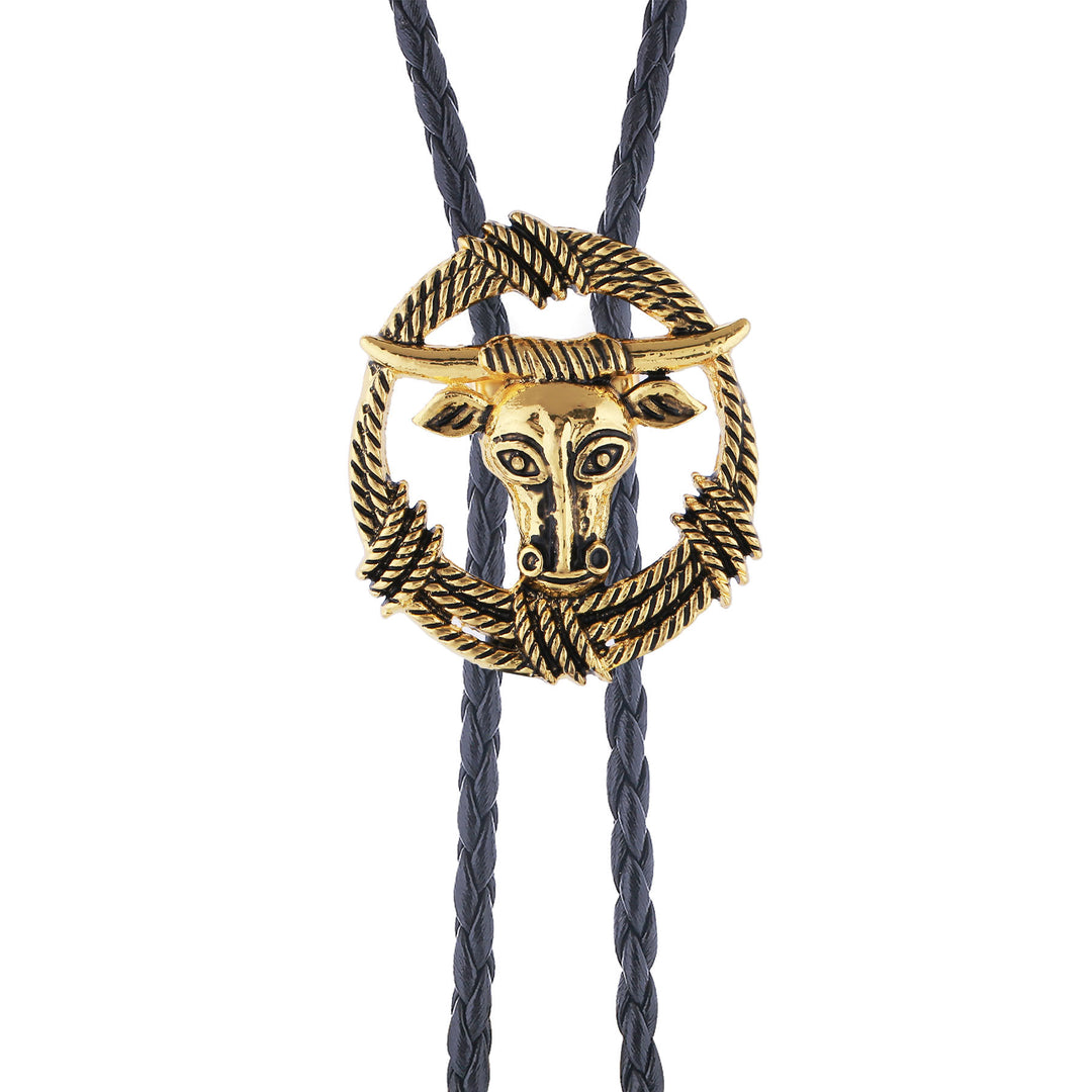 Couronne de nœuds bolo style rock avec corde de taureau Longhorn de rodéo - image 4