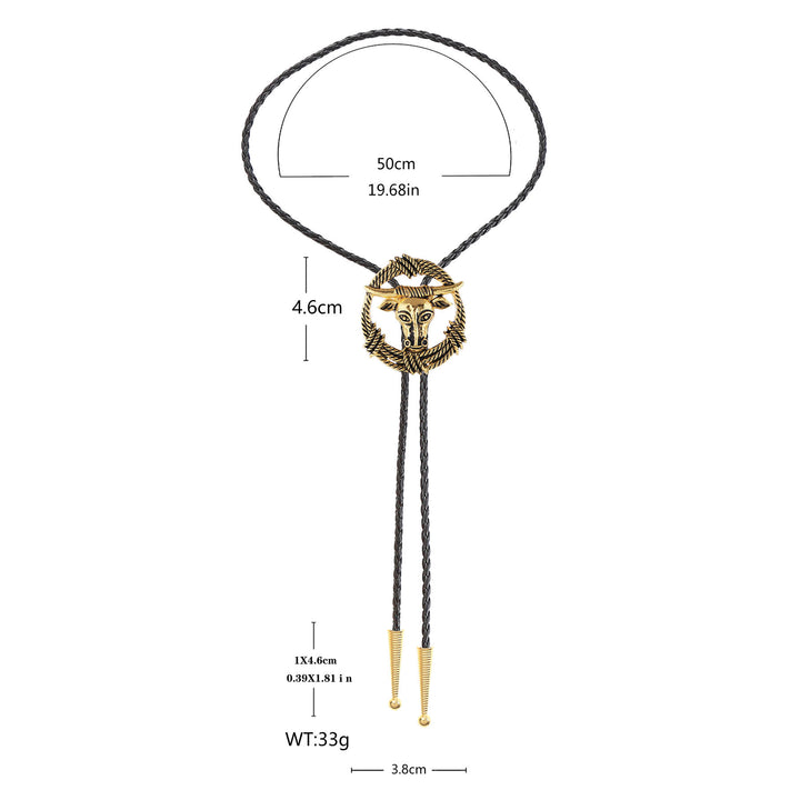 Couronne de nœuds bolo style rock avec corde de taureau Longhorn de rodéo - image 3