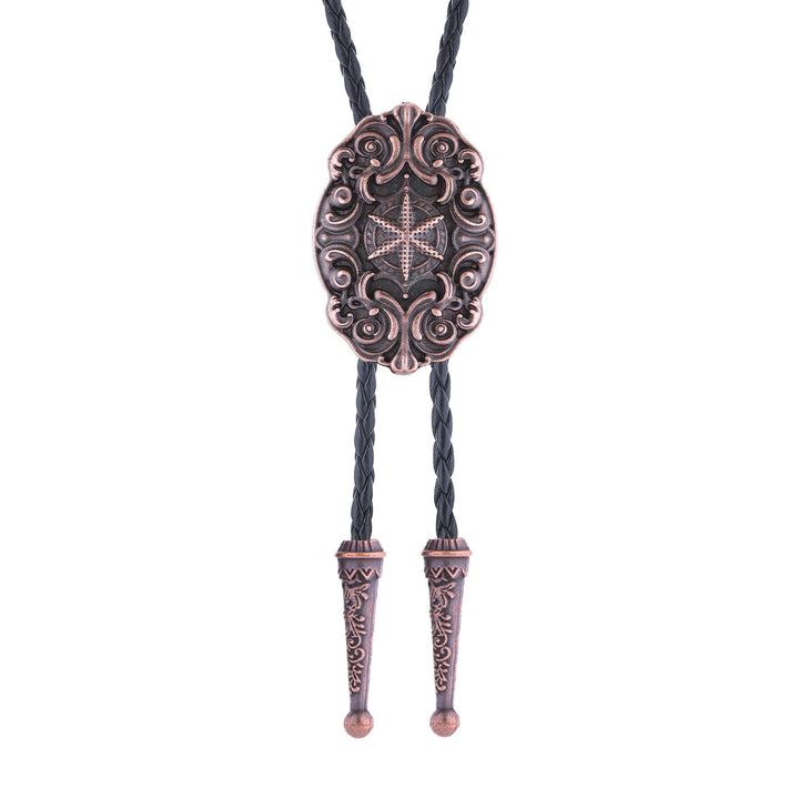 Cravate Bolo occidentale victorienne avec étoile de boussole ornée - image 8
