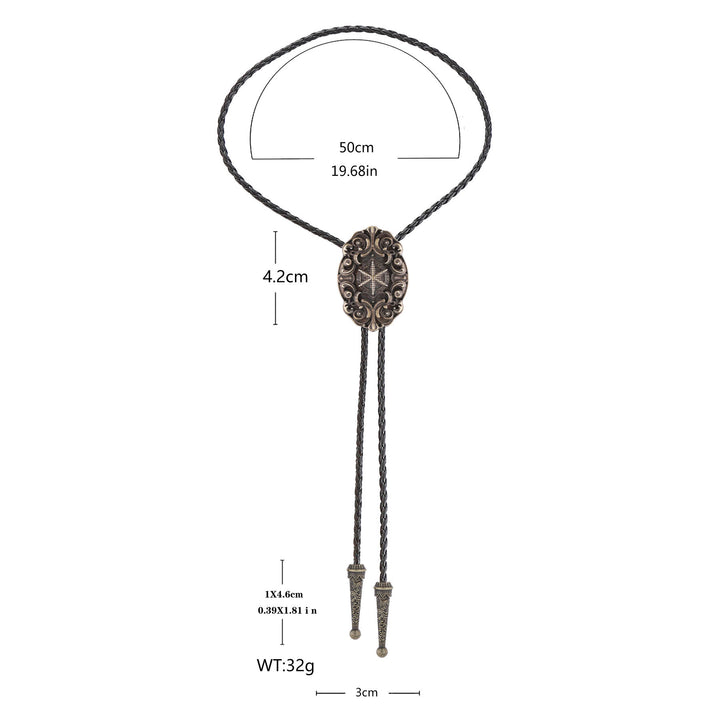 Cravate Bolo occidentale victorienne avec étoile de boussole ornée - image 2