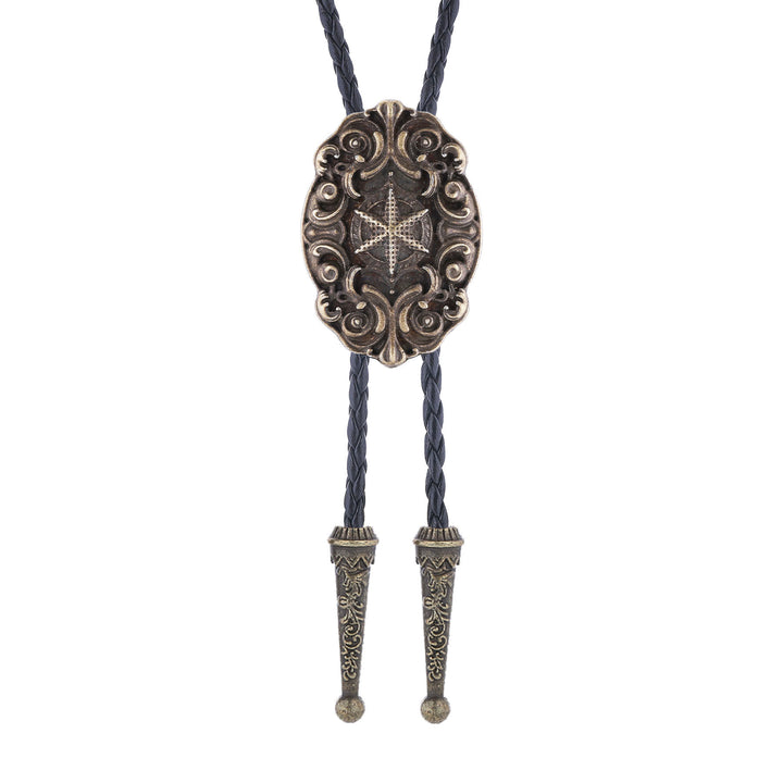 Cravate Bolo occidentale victorienne avec étoile de boussole ornée - image 3