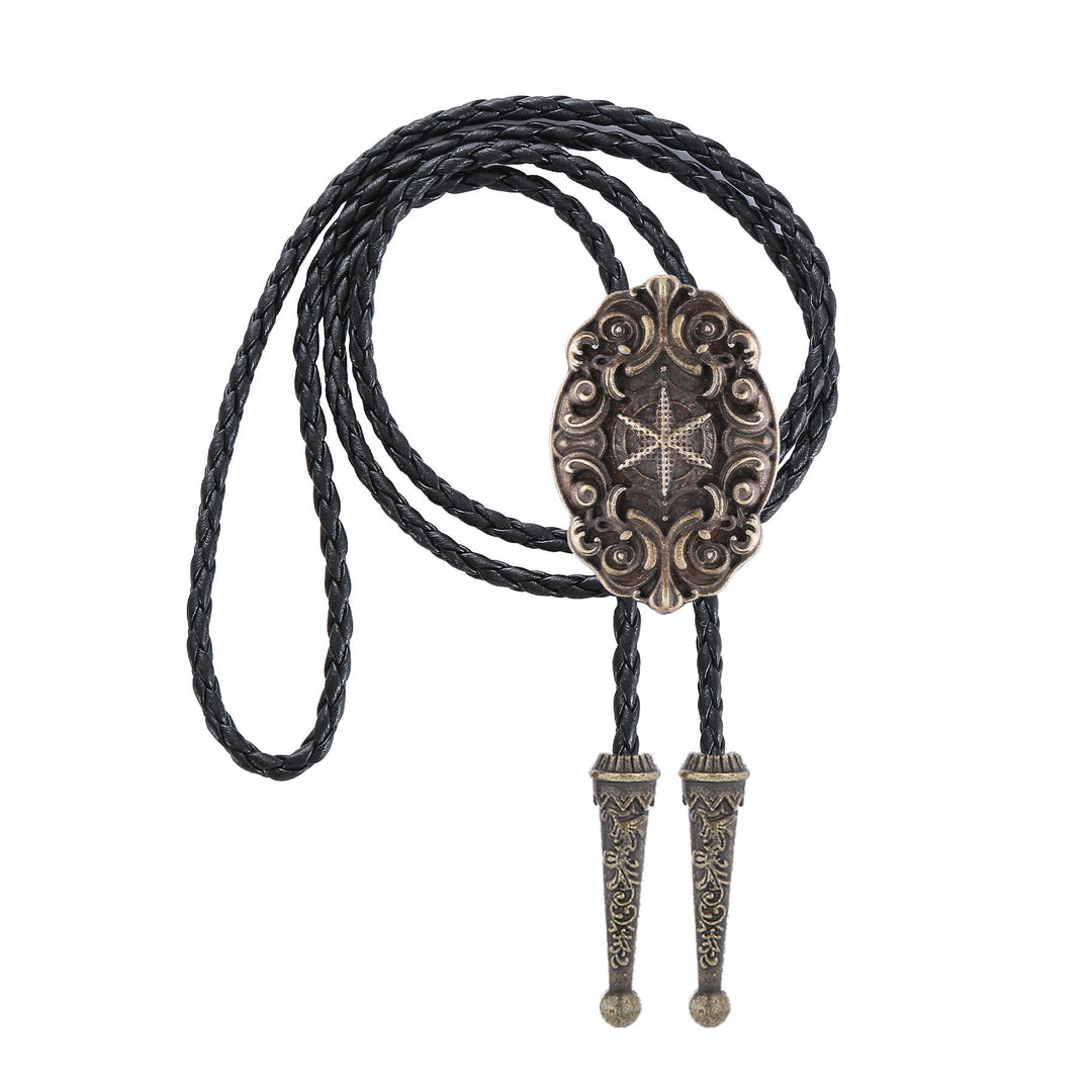 Cravate Bolo occidentale victorienne avec étoile de boussole ornée - image 4