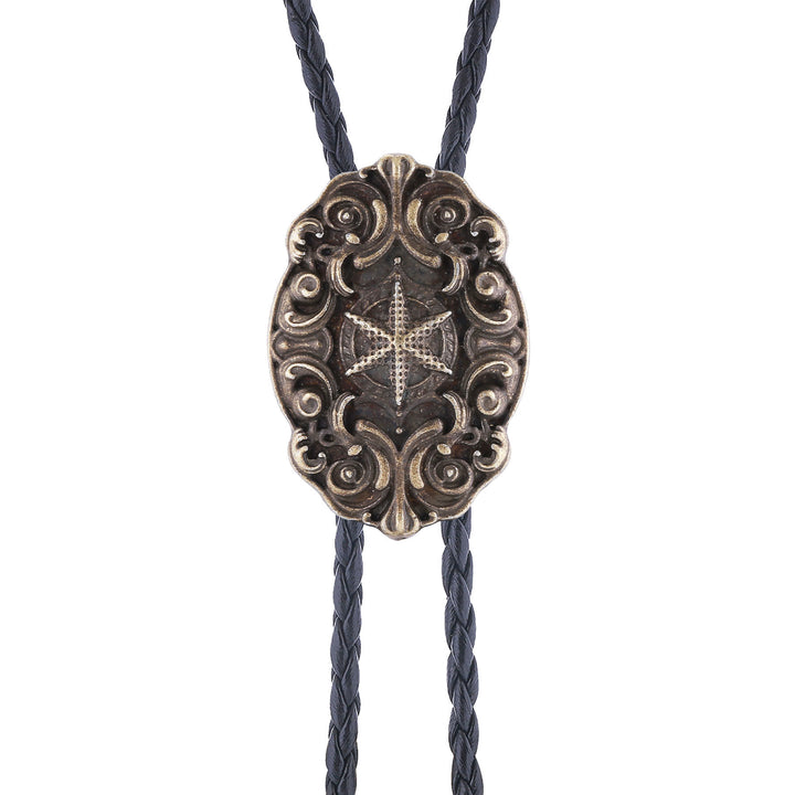 Cravate Bolo occidentale victorienne avec étoile de boussole ornée - image 5