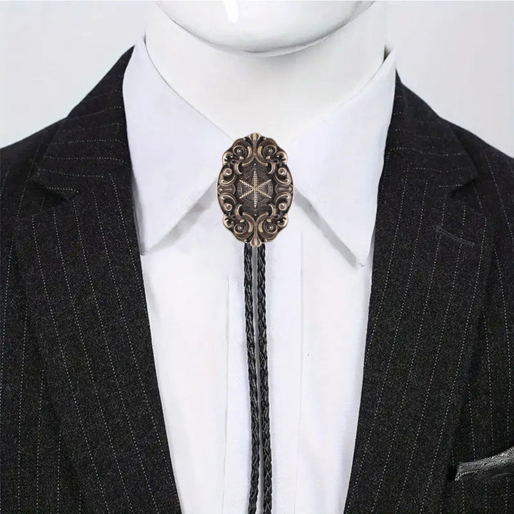Cravate Bolo occidentale victorienne avec étoile de boussole ornée - image 1