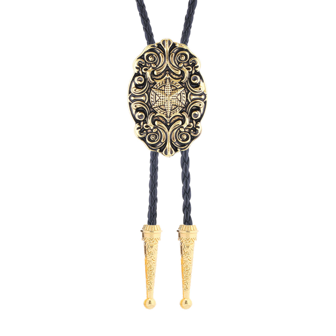 Cravate Bolo occidentale victorienne avec étoile de boussole ornée - image 11