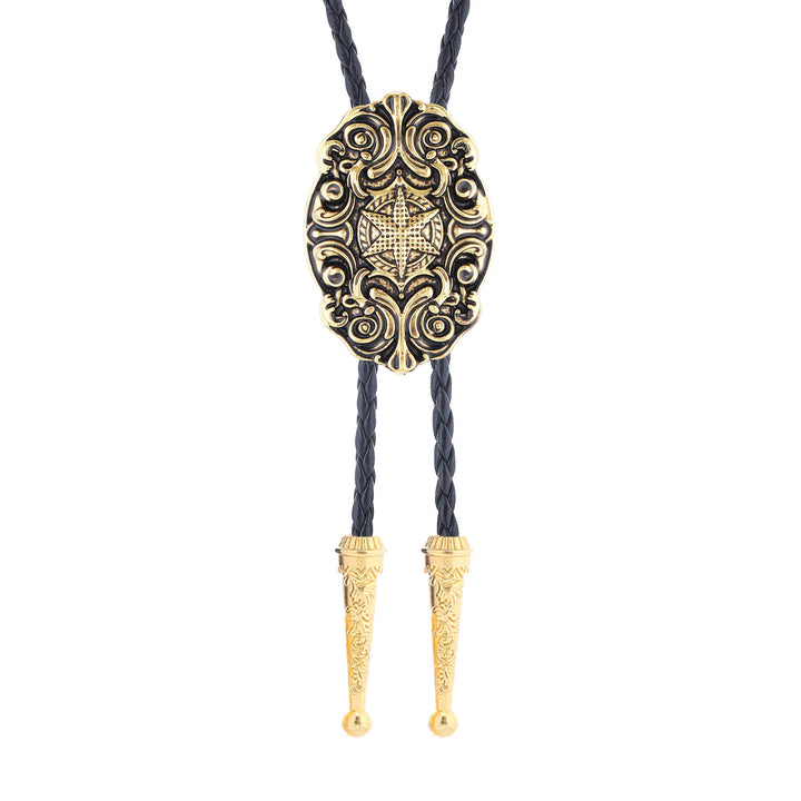 Cravate Bolo occidentale victorienne avec étoile de boussole ornée - image 11