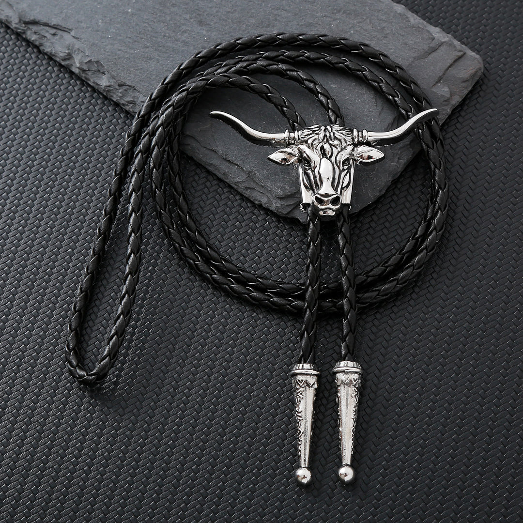 Cravate bolo Force et Santé Western Longhorn Bull Spirit - Argent - image 5