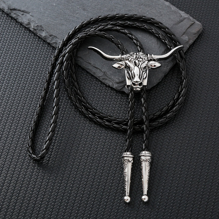 Cravate bolo Force et Santé Western Longhorn Bull Spirit - Argent - image 5
