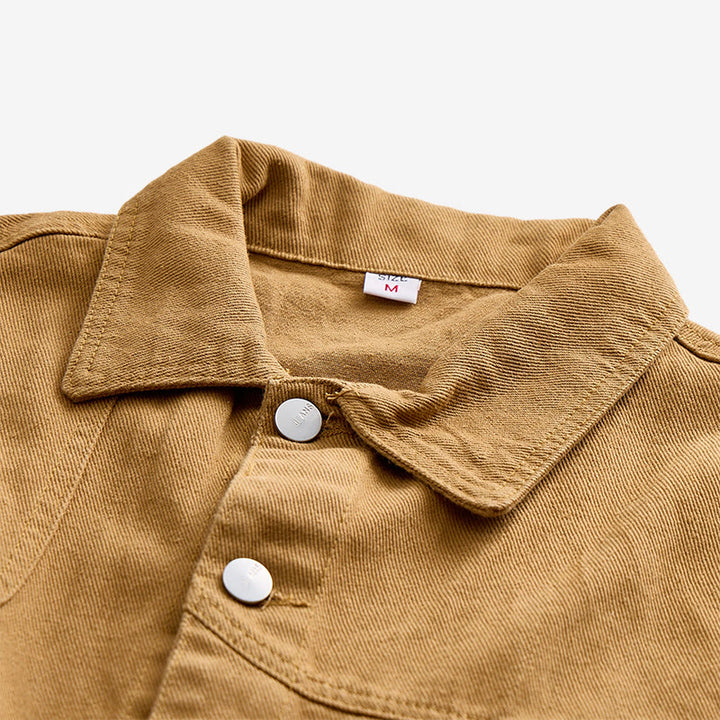 Gilet en jean délavé à double poches, style vintage américain décontracté, pour homme - image 4
