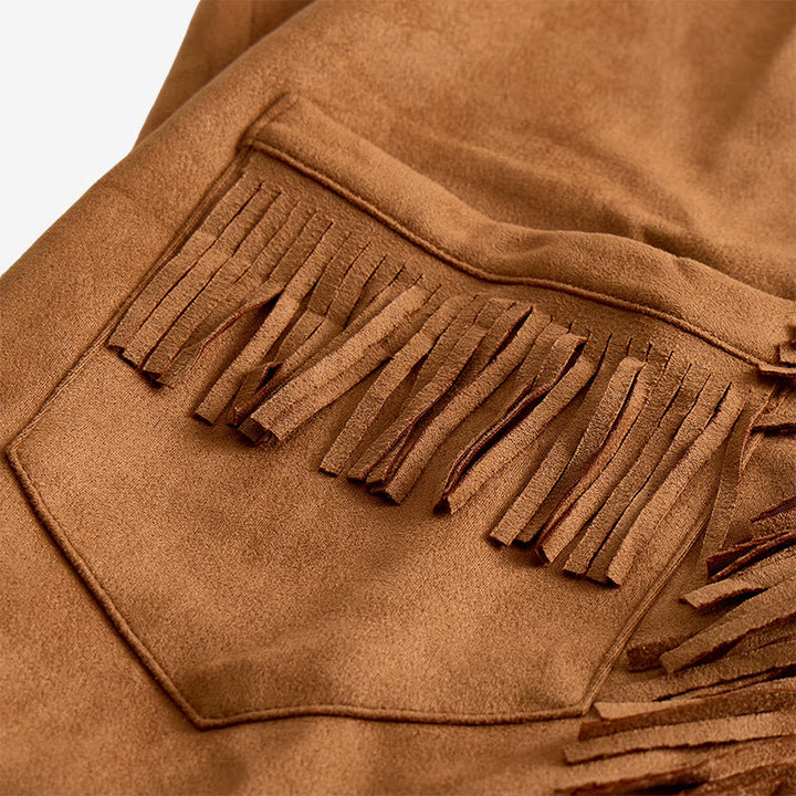 Gilet en daim à franges style western hippie pour homme - image 7