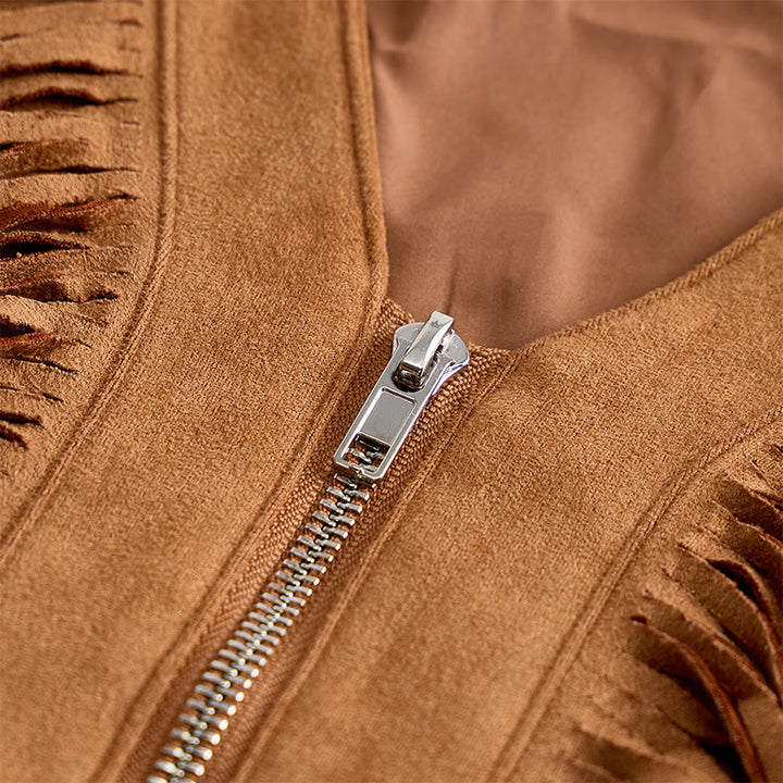 Gilet en daim à franges style western hippie pour homme - image 6