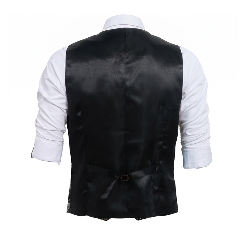 Gilet de costume croisé pour homme à imprimé feux d'artifice brillants - image 11
