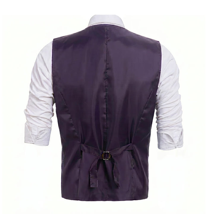 Ensemble 2 pièces pour homme : gilet et nœud papillon à motif cachemire brillant. - image 15
