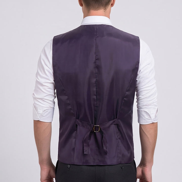 Ensemble 2 pièces pour homme : gilet et nœud papillon à motif cachemire brillant. - image 2