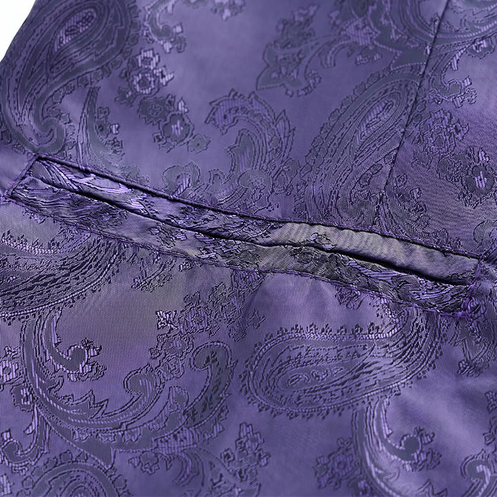 Ensemble 2 pièces pour homme : gilet et nœud papillon à motif cachemire brillant. - image 11