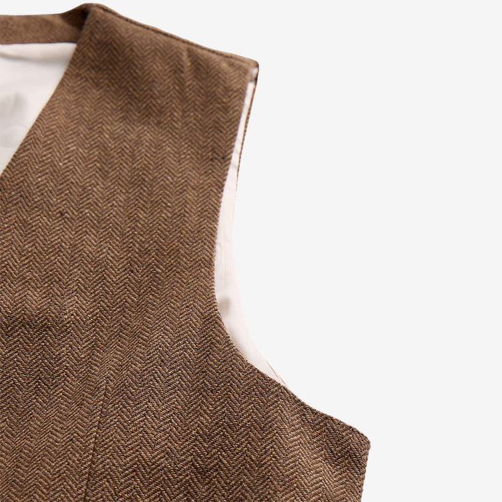 Gilet de costume croisé rétro britannique pour homme - image 8