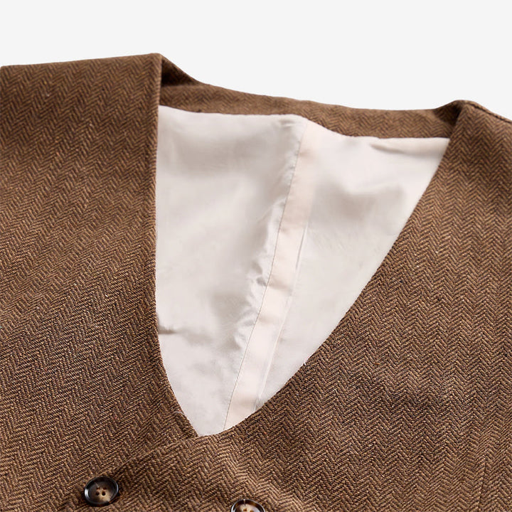 Gilet de costume croisé rétro britannique pour homme - image 4