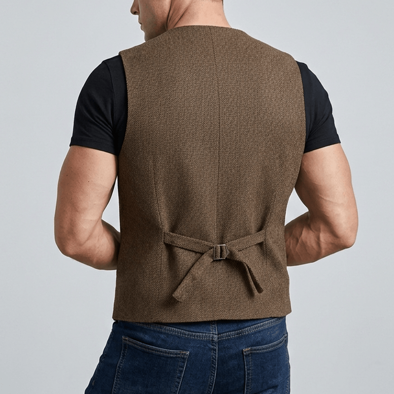 Gilet de costume croisé rétro britannique pour homme - image 2