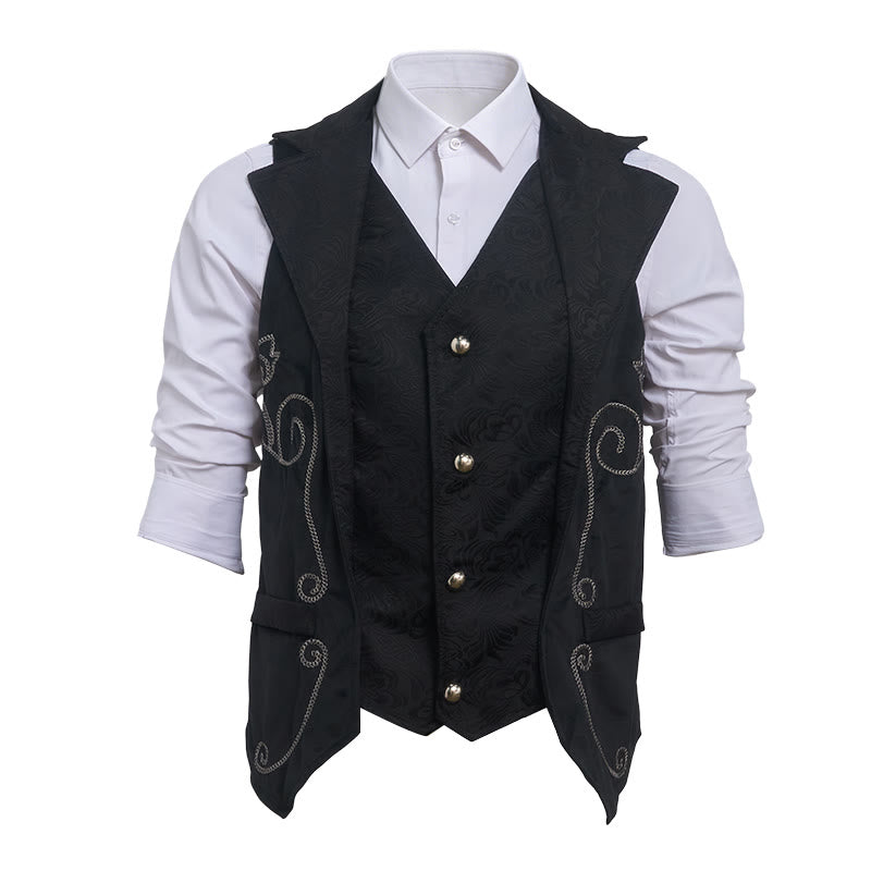 Gilet de costume western style cour britannique pour homme - image 8