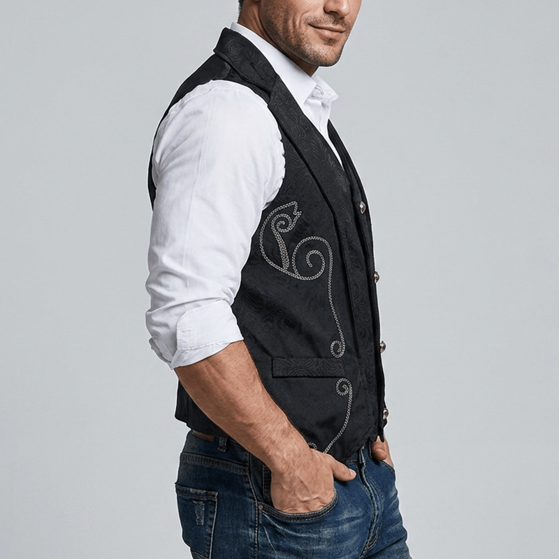 Gilet de costume western style cour britannique pour homme - image 3