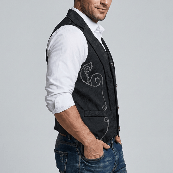 Gilet de costume western style cour britannique pour homme - image 3