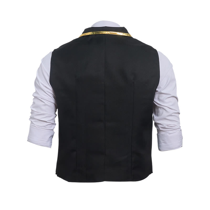 Gilet de costume de cour britannique pour homme, style victorien, avec garniture dorée - image 11