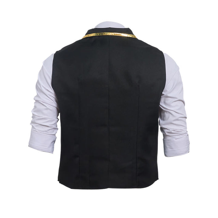Gilet de costume de cour britannique pour homme, style victorien, avec garniture dorée - image 11