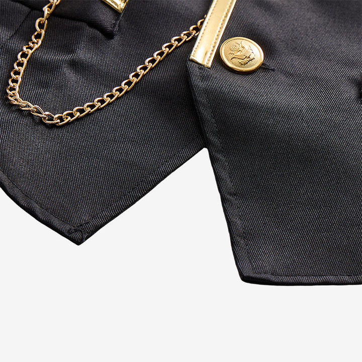 Gilet de costume de cour britannique pour homme, style victorien, avec garniture dorée - image 8