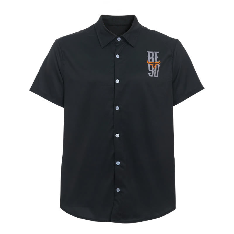 Chemise homme à imprimé drapeau américain et tête de taureau western - image 9